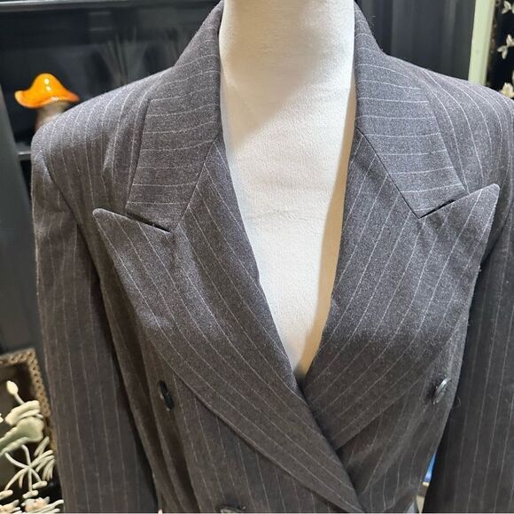 Michael Kors Vintages 90s Pinstripe Blazer Bodysuit Size 6 - Picture 2 of 10